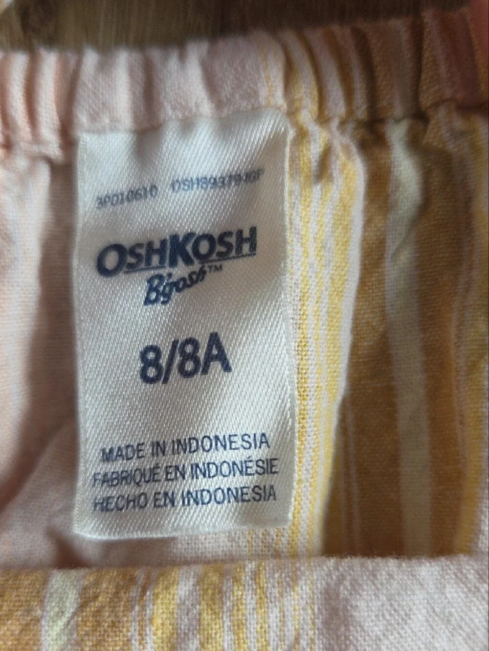 OshKosh B'gosh Pastel Pink & Yellow Striped Dress
